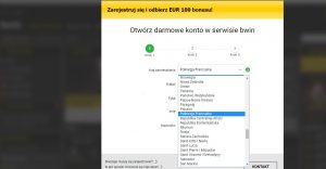 screen formularza rejestracyjnego bwin