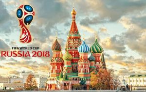 logo mundialu na tle cerkwi