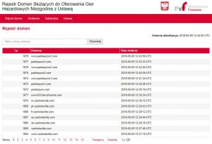 screen rejestru domen zakazanych