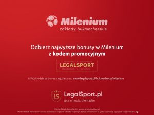 Milenium Zakłady Bukmacherskie - logo operatora Logo bukmachera Milenium i kod promocji