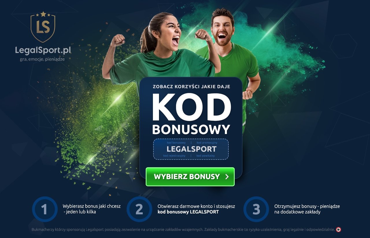 Kod bonusowy do bukmacherów > LEGALSPORT