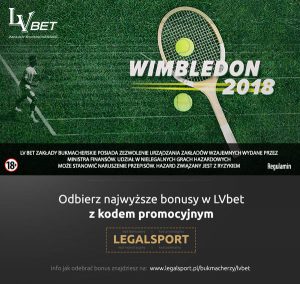 Wimbledon w LVbet - promocja bukmacherska promocja na Wimbledon u legalnego buka LVbet