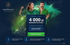 Kod bonusowy LEGALSPORT - najwyższe bonusy powitalne na rynku Z kodem LEGALSPORT najlepsze bonusy bukmacherskie na start