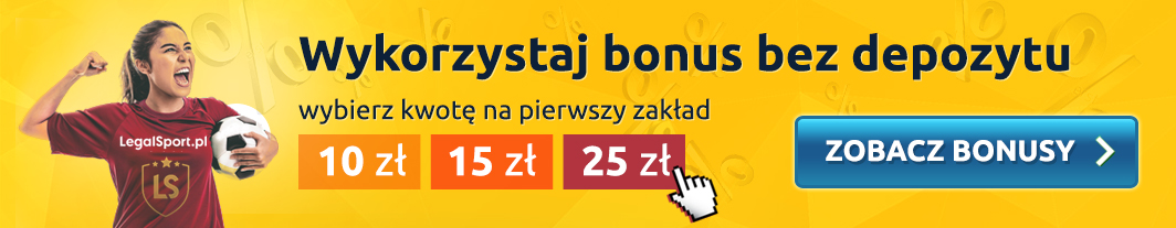 Odbierz bonusy bez depozytu z kodem LEGALSPORT Freebety u bukmacherów z kodem LEGALSPORT