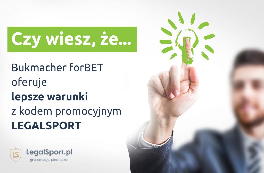 Forbet daje 1 250 zł dla nowych graczy - wpisz kod LEGALSPORT Kod promocyjny LEGALSPORT działa u bukmachera Forbet - masz lepsze warunki