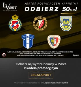 Promocja bukmachera LV BET - bonus 50 zł za karnet klubowy Bonus u bukmachera LV BET: 50 zł za klubowy karnet