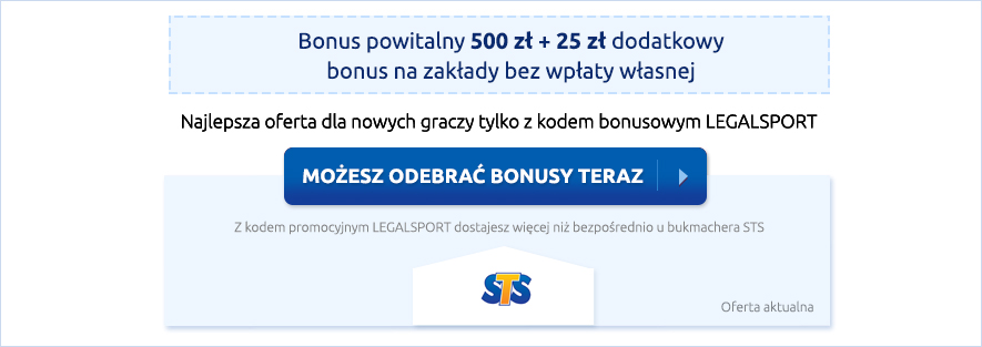 Promocja powitalna STS z kodem promocyjnym LEGALSPORT