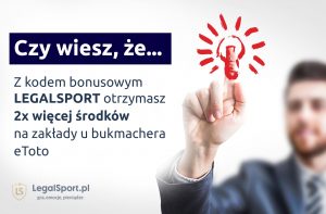 eToto Zakłady Bukmacherskie - bonus na start Bonus na start w eToto