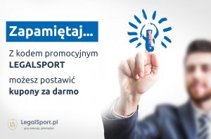 Odbierz freebety u legalnych polskich bukmacherów z kodem bonusowym Kod bonusowy LEGALSPORT