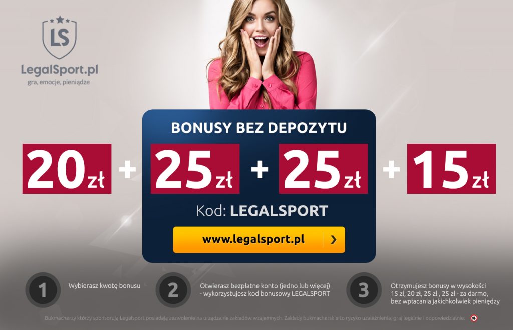 Zgarnij najlepszy darmowy zakład z kodem LEGALSPORT LEGALSPORT i darmowe zakłady