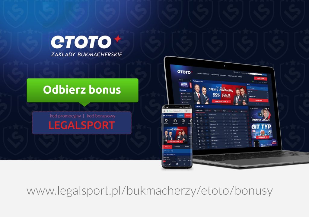 eToto Zakłady Bukmacherskie - bonus na start Bonus na start w eToto - nawet 2 100 zł