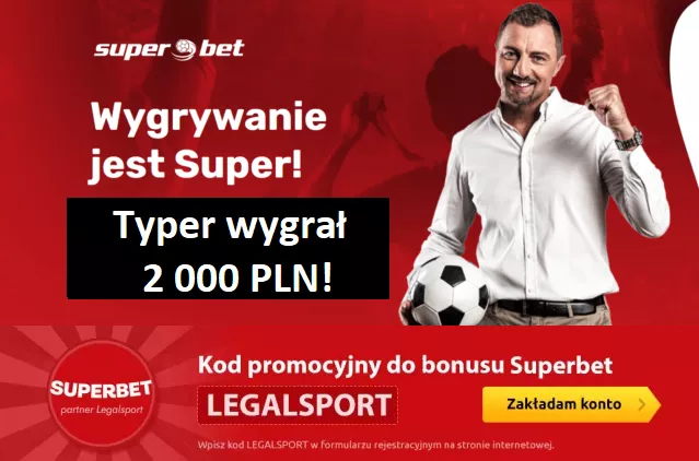 Superbet - wygrany kupon wielokrotny złożony z dwudziestu pewniaków