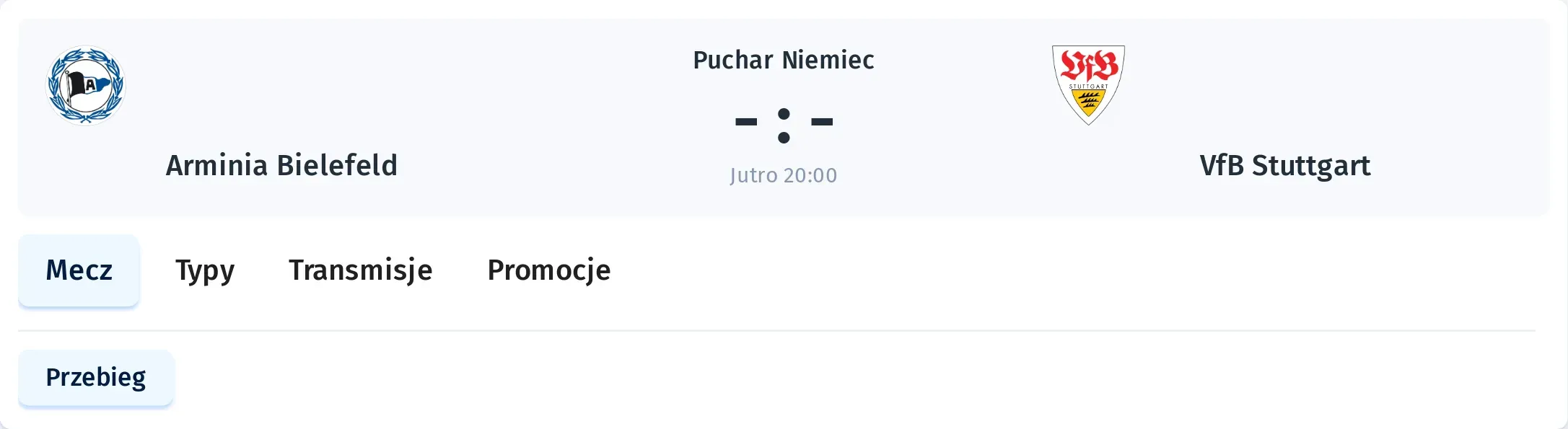 Przebieg Arminia - Stuttgart