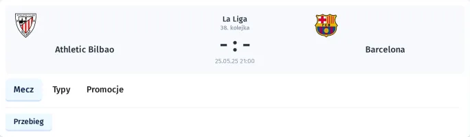 Przebieg Athletic Bilbao - Barcelona