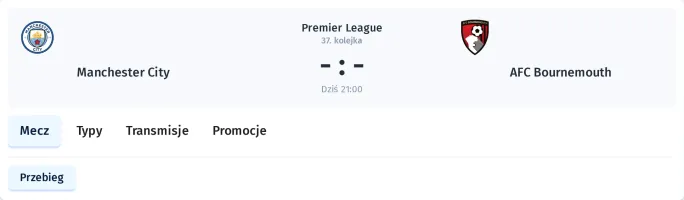 Przebieg Man City - Bournemouth