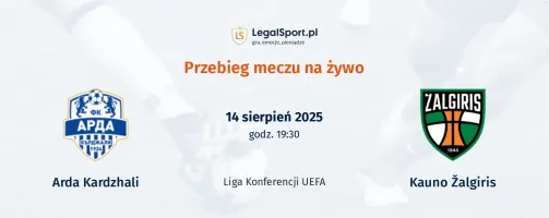 Przebieg Arda Kardzhali - Kauno Žalgiris