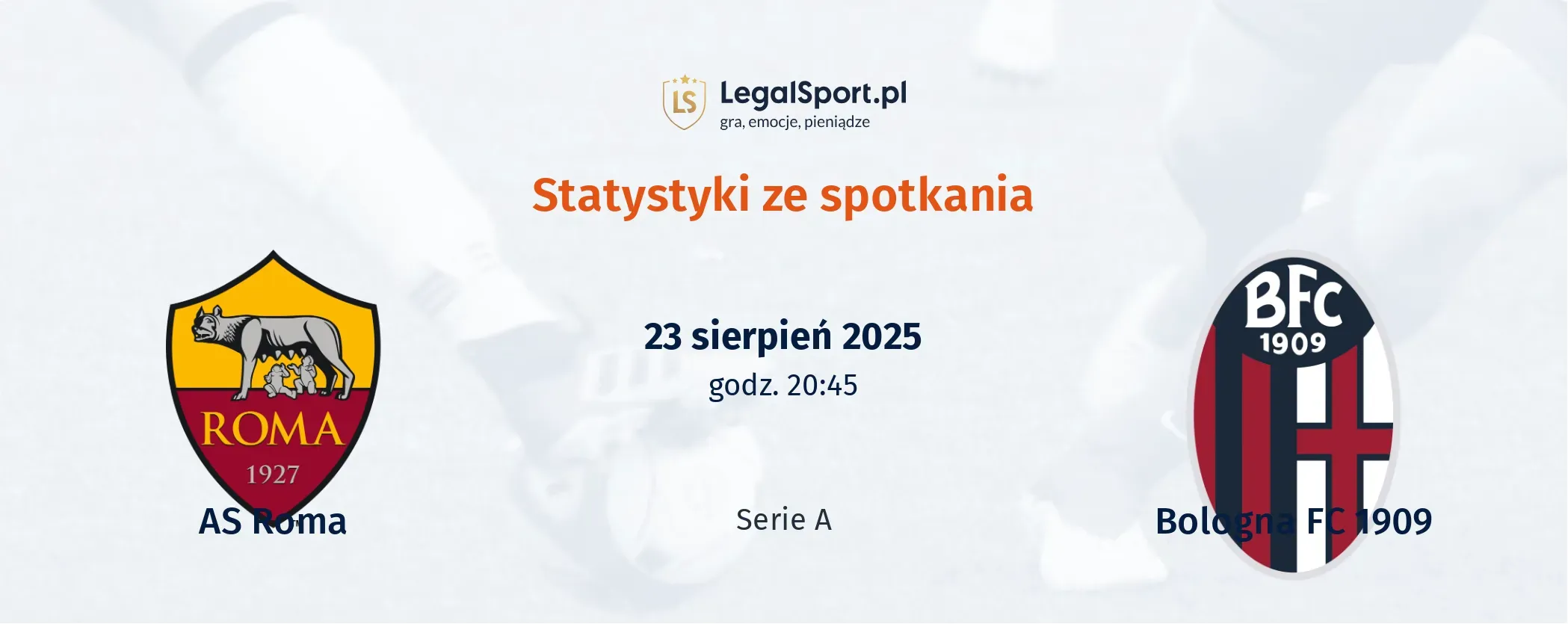 Statystyki AS Roma - Bologna
