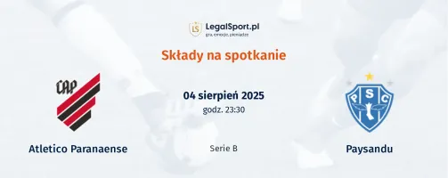 Składy Atletico Paranaense - Paysandu