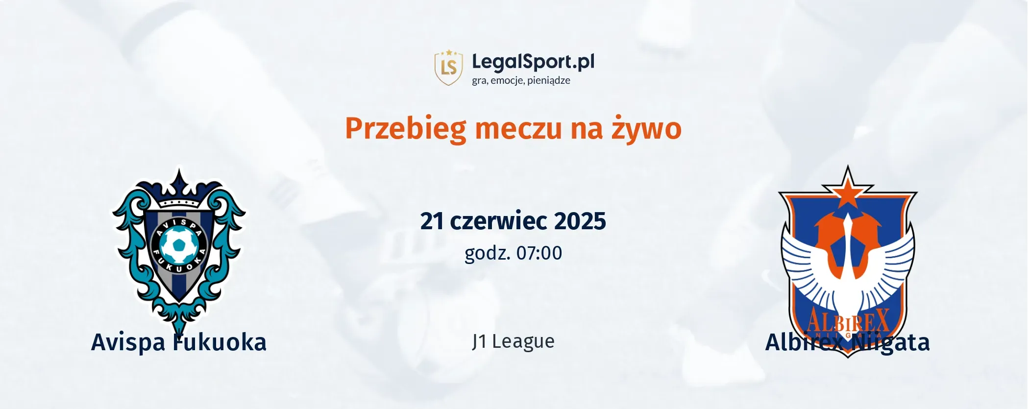 Przebieg Avispa Fukuoka - Albirex Niigata