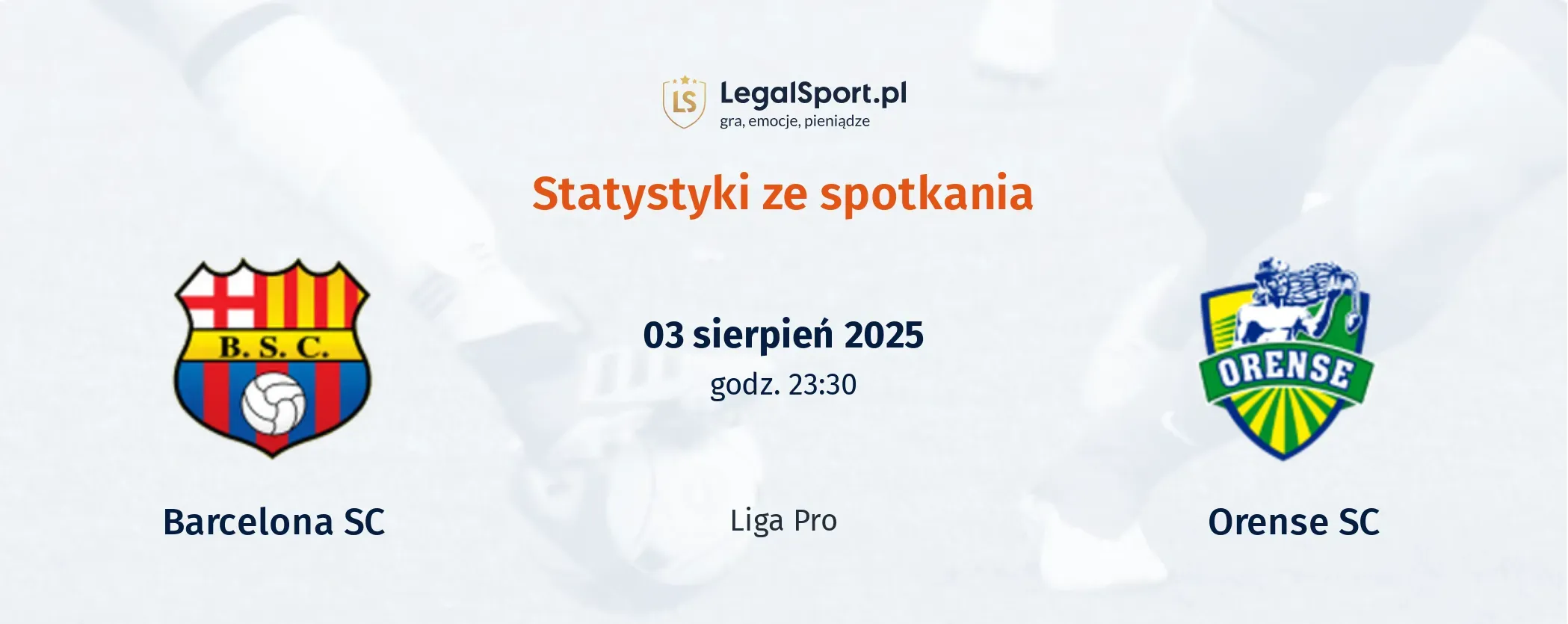 Statystyki Barcelona SC - Orense SC