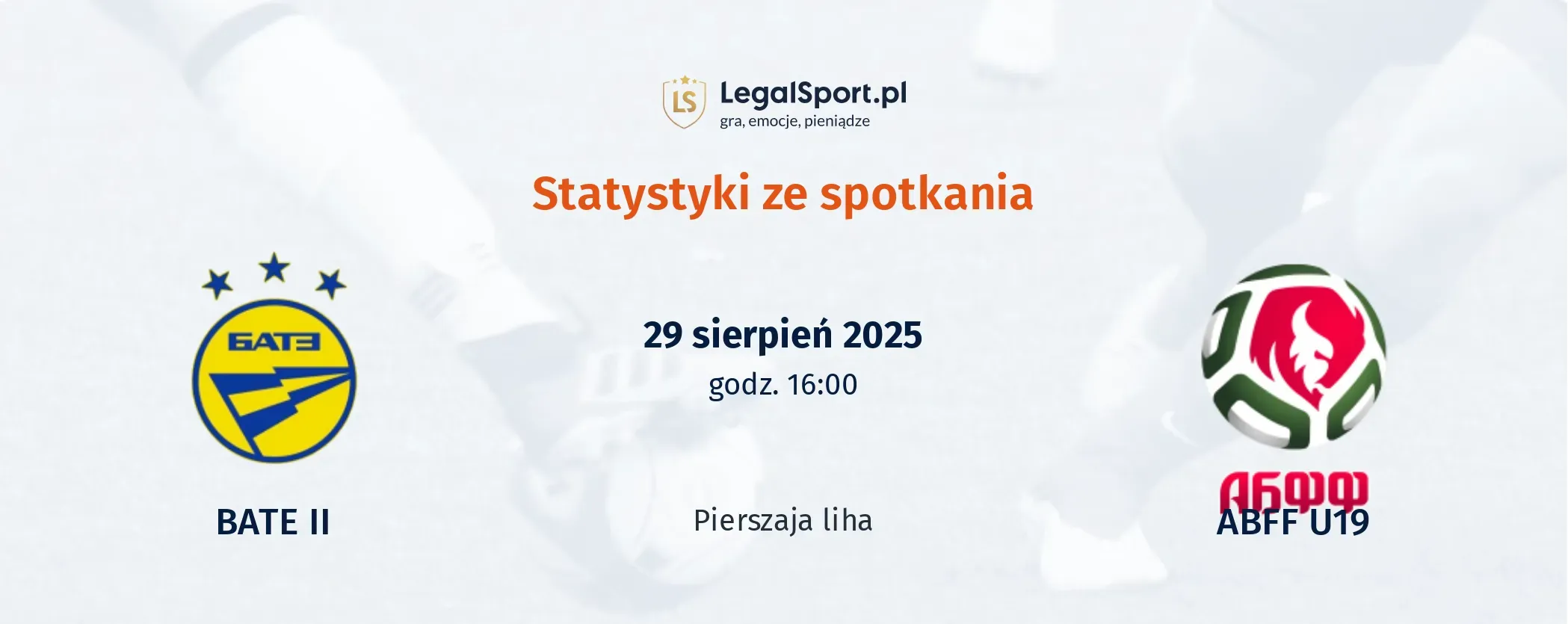 Statystyki BATE II - ABFF U19