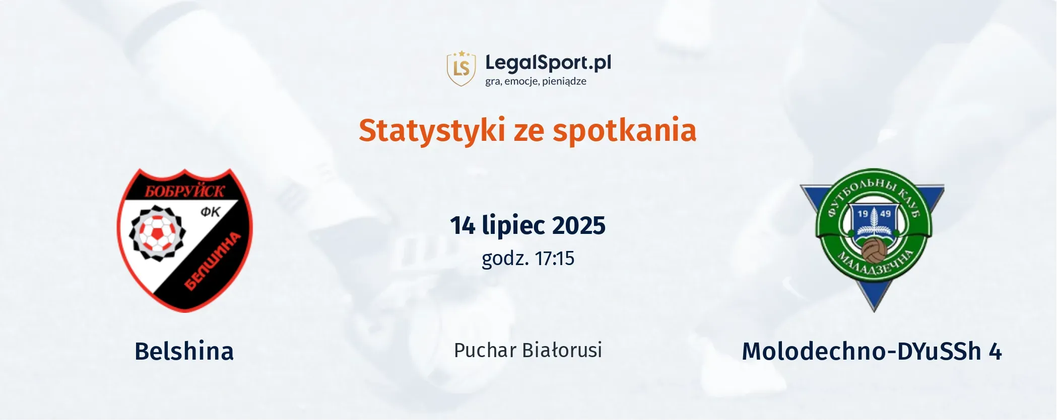 Statystyki Belshina - Molodechno-DYuSSh 4