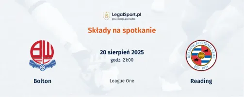 Składy Bolton Wanderers - Reading