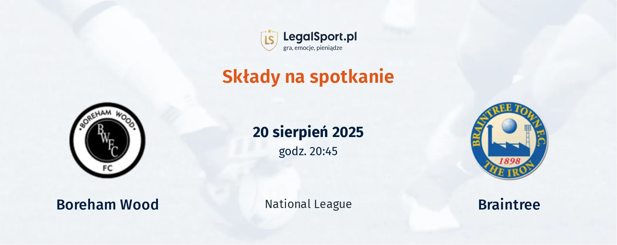 Składy Boreham Wood - Braintree