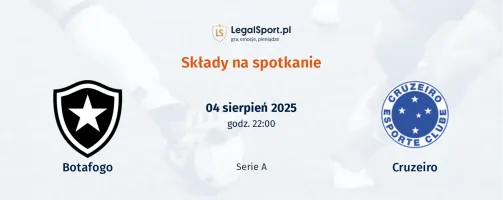 Składy Botafogo - Cruzeiro