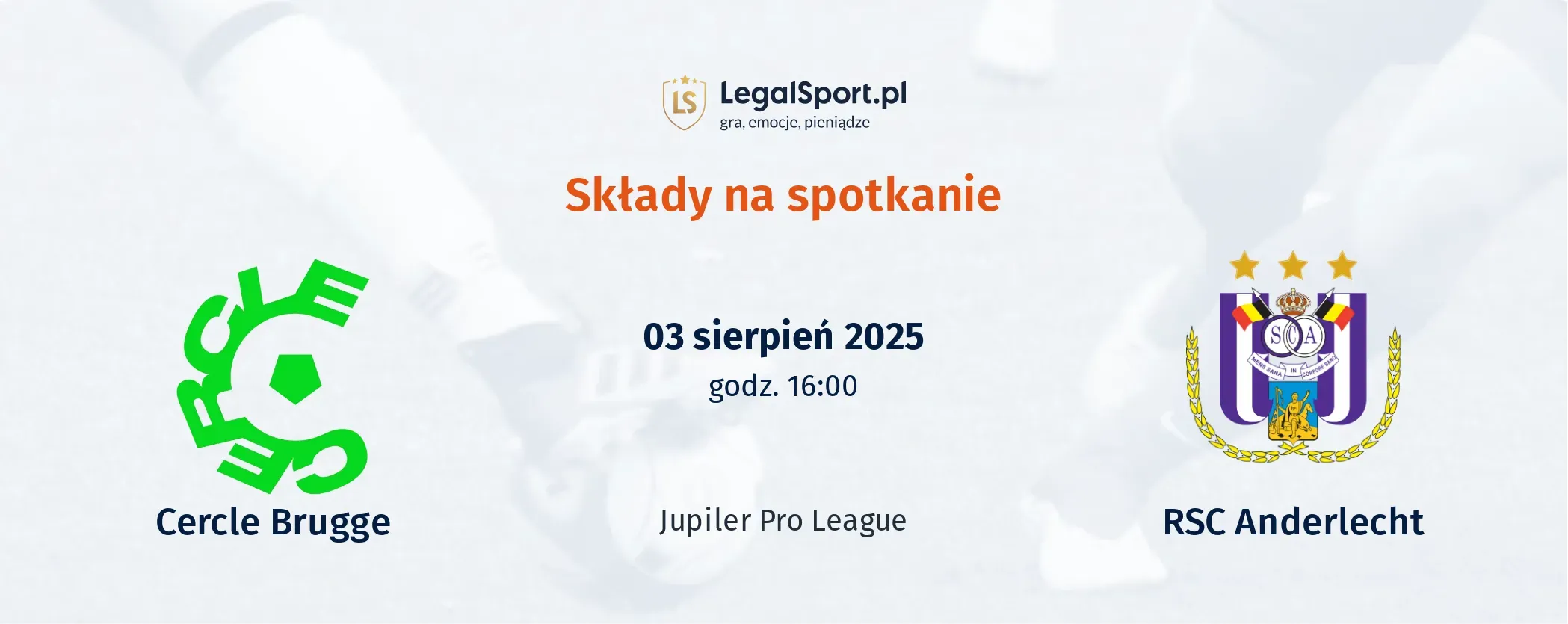 Składy Cercle Brugge - Anderlecht