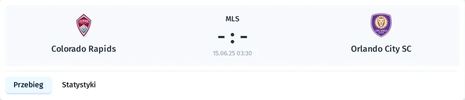 Przebieg Colorado Rapids - Orlando City SC