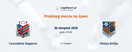 Przebieg Consadole Sapporo - Omiya Ardija