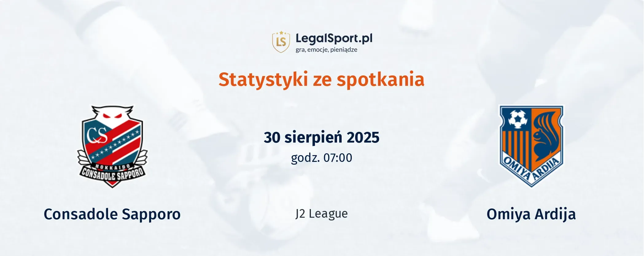 Statystyki Consadole Sapporo - Omiya Ardija