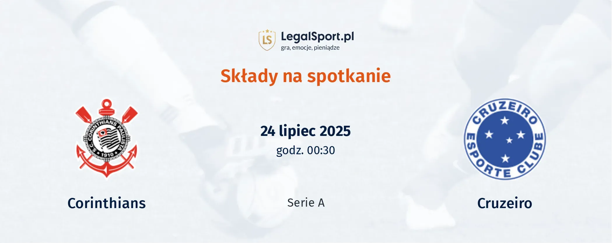 Składy Corinthians - Cruzeiro