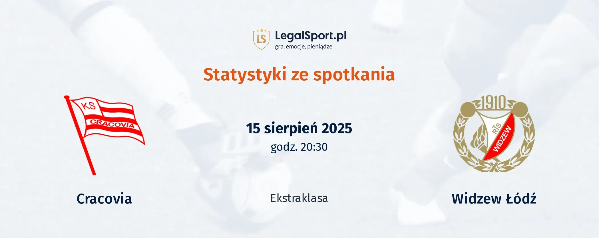 Statystyki Cracovia - Widzew Łódź