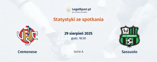 Statystyki Cremonese - Sassuolo