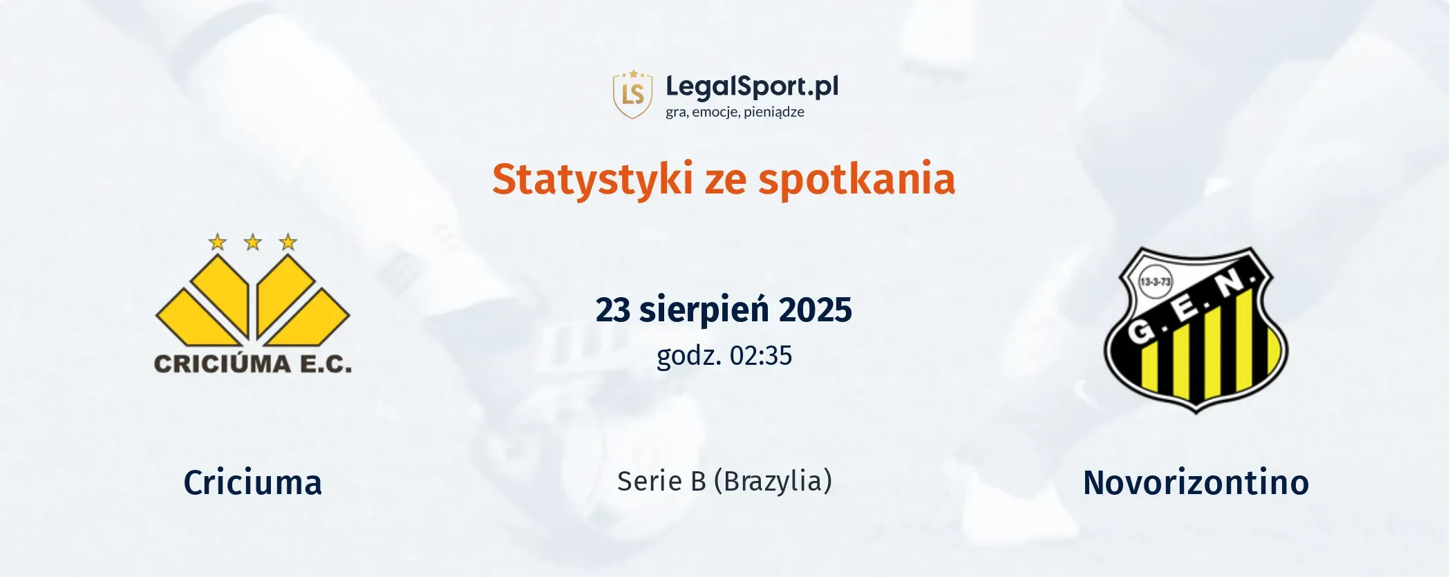 Statystyki Criciuma - Novorizontino