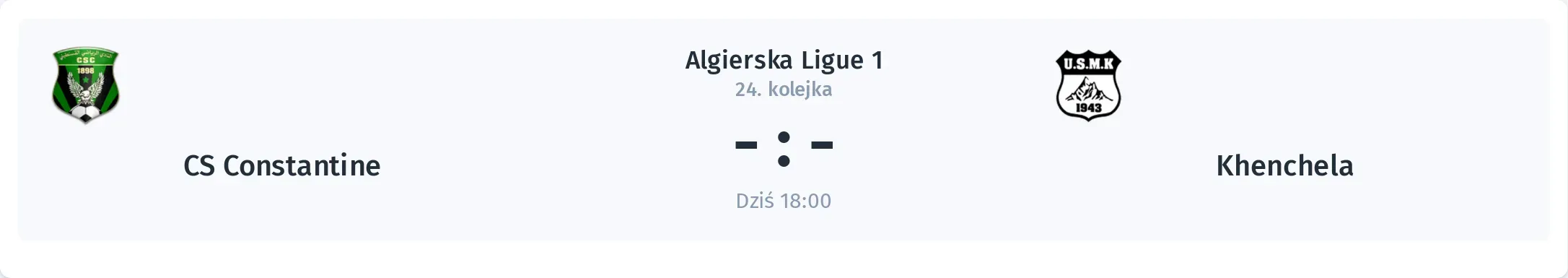 Przebieg CS Constantine - Khenchela