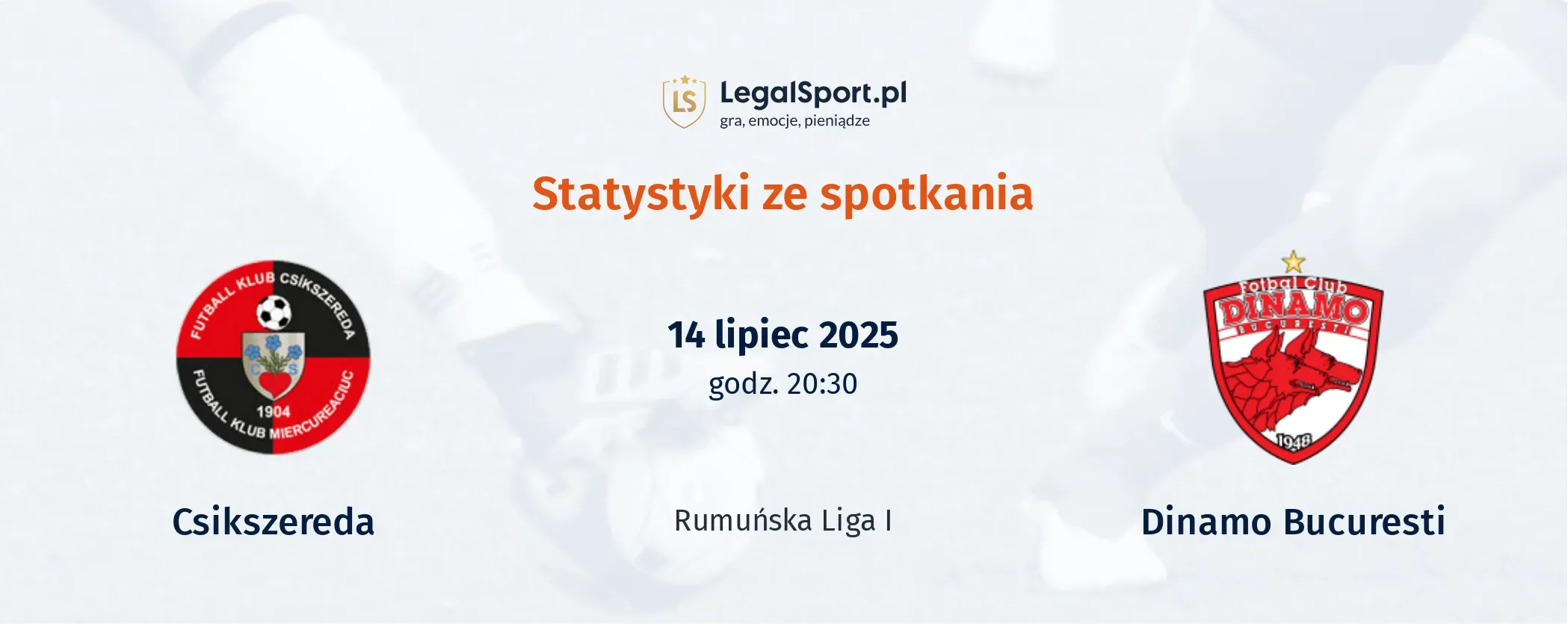 Statystyki Csikszereda - Dinamo Bucuresti