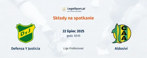 Składy Defensa Y Justicia - Aldosivi