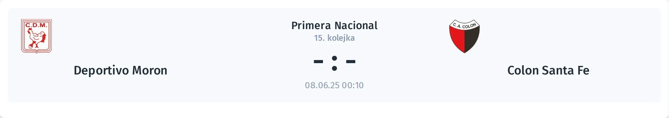 Przebieg Deportivo Moron - Colon Santa Fe