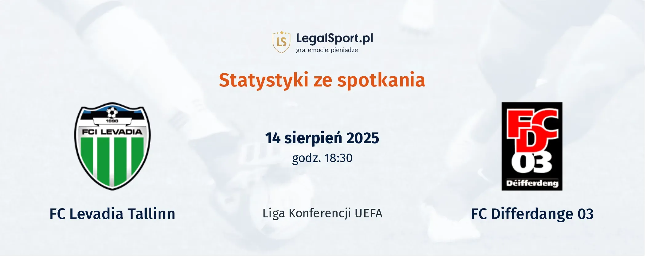 Statystyki FC Levadia Tallinn - FC Differdange 03