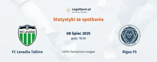 Statystyki FC Levadia Tallinn - Rīgas FS
