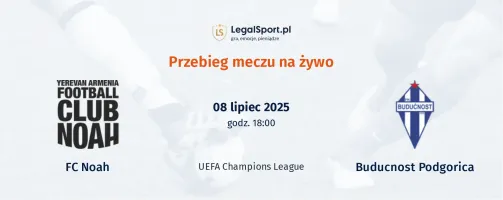 Przebieg FC Noah - Buducnost Podgorica