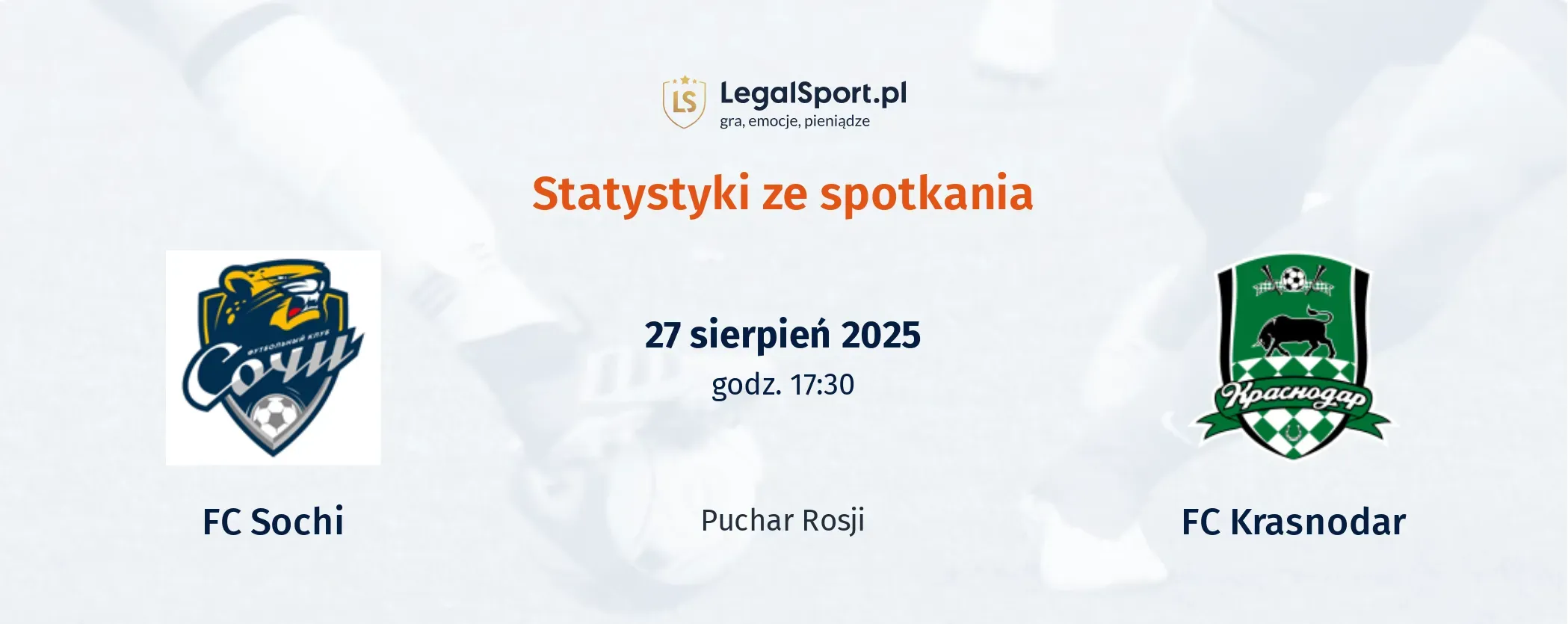 Statystyki FC Sochi - FC Krasnodar