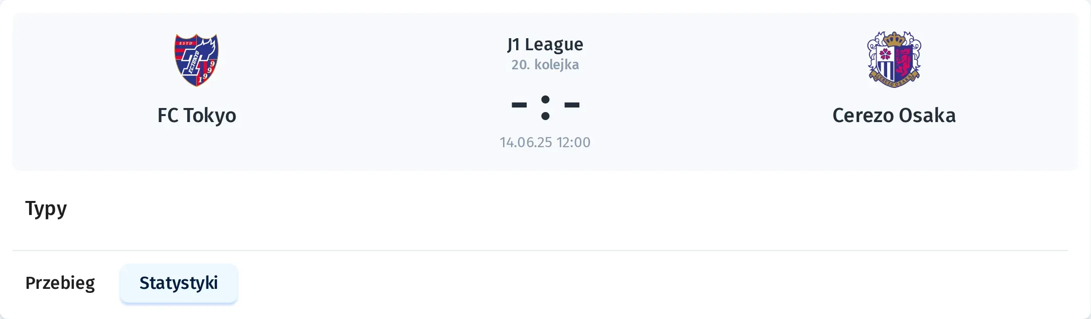 Statystyki FC Tokyo - Cerezo Osaka