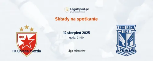 Składy FK Crvena Zvezda - Lech Poznań