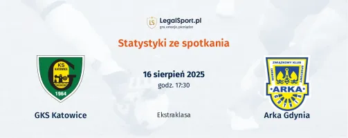 Statystyki GKS Katowice - Arka Gdynia