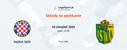 Składy Hajduk Split - Istra 1961
