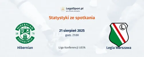 Statystyki Hibernian - Legia Warszawa